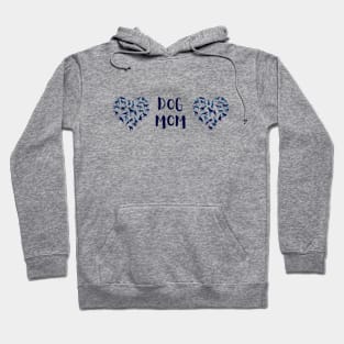 Blue Dog Hearts Dog mom Hoodie